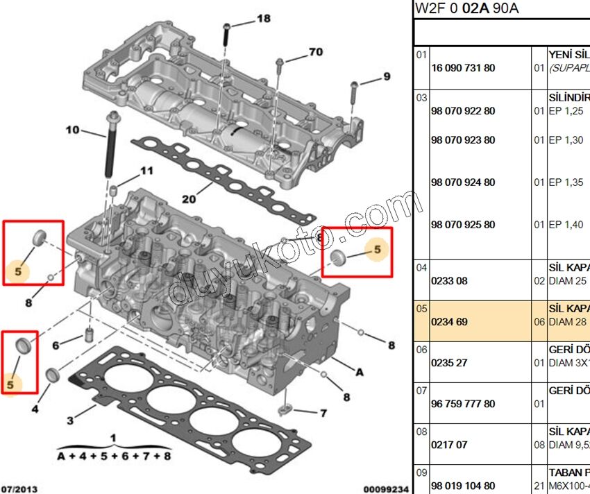 TAPA SILINDIR KAPAK 28MM DIAM 28