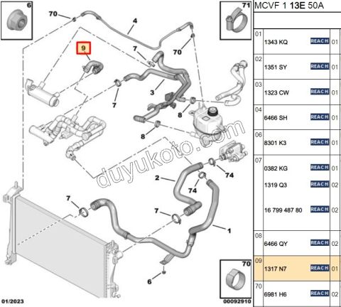 HORTUM EGR + SOGUTMA BORU DIRSEK 1.4HDİ/1.6HDİ Euro4