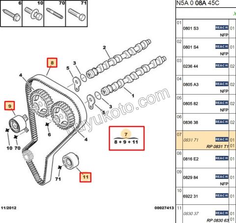 KAYIS EKS KIT XU10J4RS P306GTI 180HP 137DIS