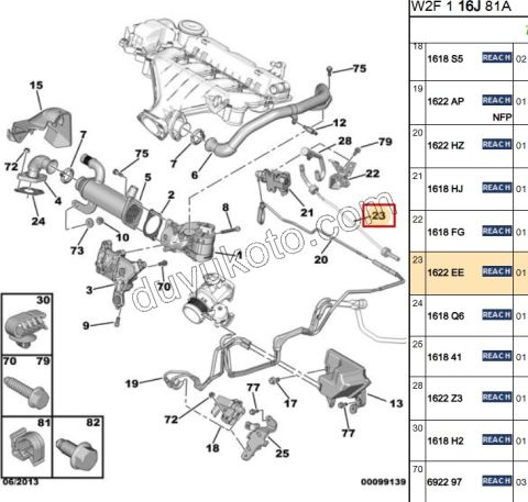 Vakum Elektrovana Borusu   2.0HDİ 16V 136HP P307 P407