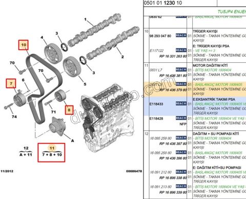 Eksantrik/Triger Kayış Seti 1.6İ 16V Benzinli EC5