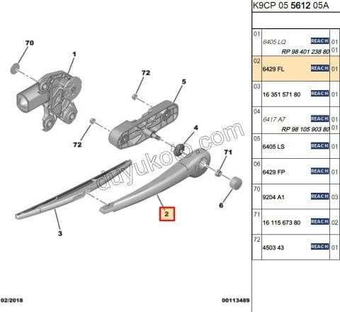 2019> Partner Rifter Berlingo Combo Doblo Proace City KOL CAM SILGI ARKA PRT3MQ (Bagaj Tek Kapak Yukarı Açılır) (Açılır Camlı)