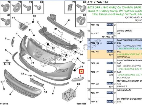 KAPAK ON TAMPON KOSE L P2071 AST+