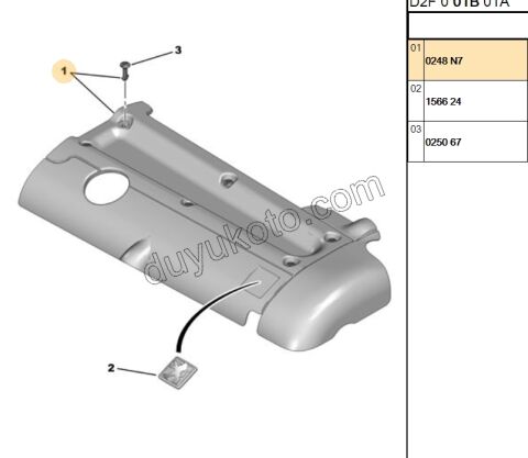Motor Üst Külübütör Kapağı Üst Plastik EW10J4 EW12J4 9654668080