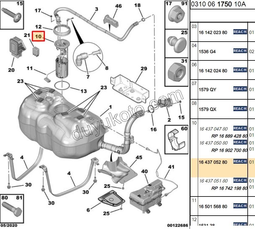 Yakıt Pompa ve Şamandırası (Komple) BXR3