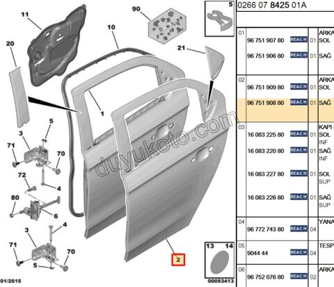 SAC KAPI ARKA R P301 CELY