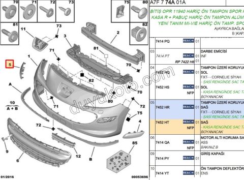 KAPAK ON TAMPON KOSE R P2071 AST+