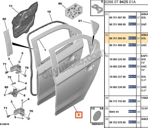 SAC KAPI ARKA L P301 CELY