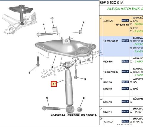 Arka Amortisör PRT3 C4PC1