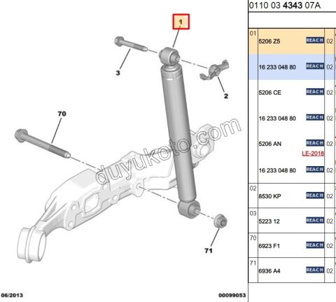 Arka Amortisör C2 C31