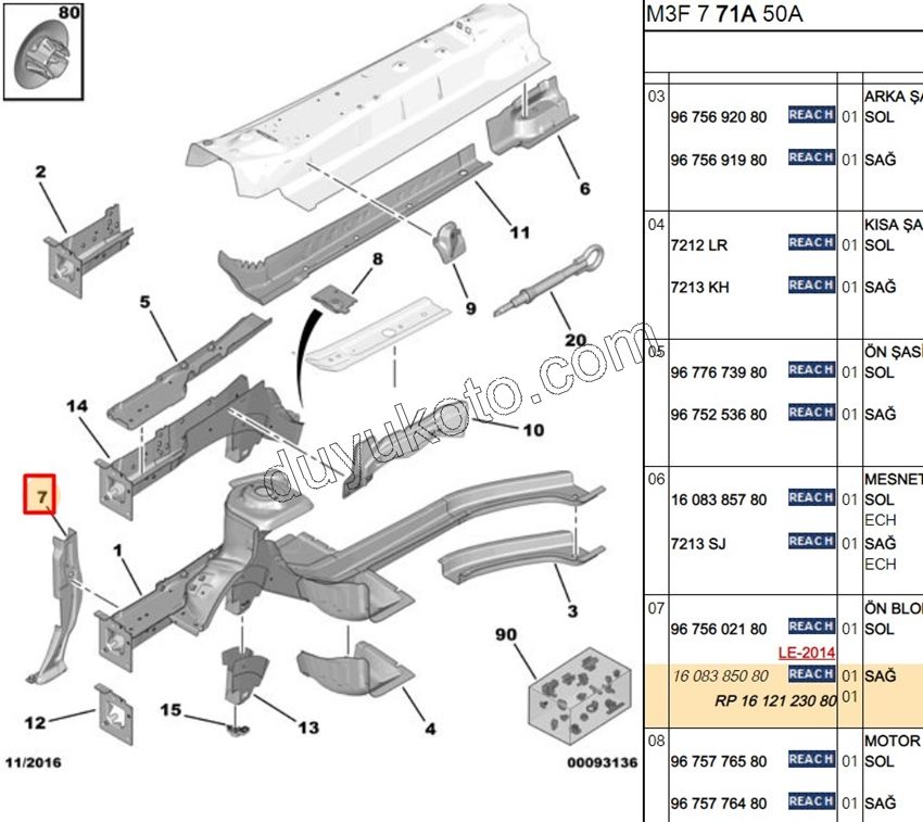 SAC ON PANEL DIKME R P301 P301MQ