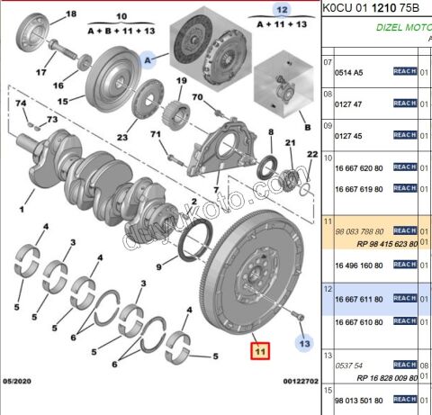VOLAN EXP4 DW10F KIT
