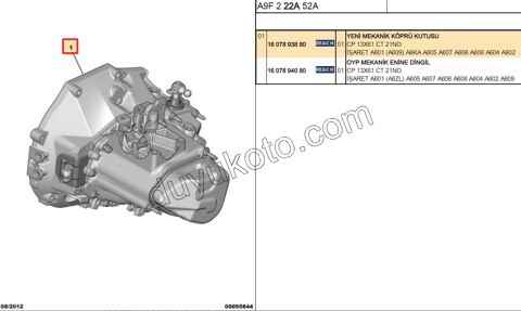 SANZIMAN KOMPLE P2081 P20081 P301 EB2F
