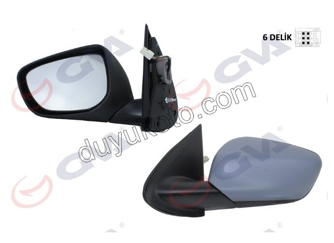 Peugeot 301 Dikiz Aynası Sol Elektirikli (Kapaklı Astarlı) 2012/2016