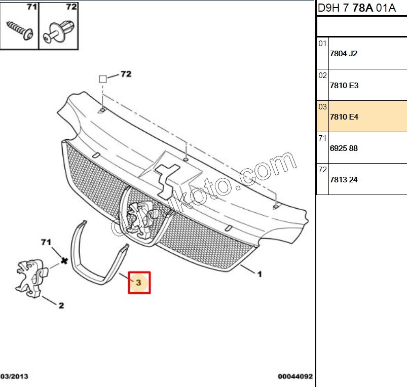 TEK CERCEVE ON PANJUR ARMA P406 D9