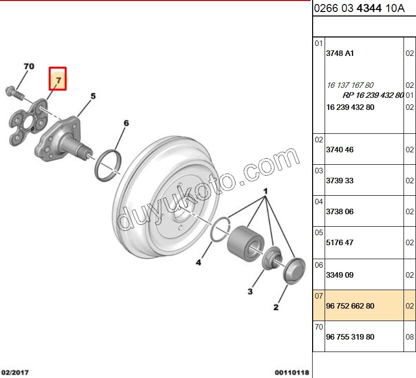 Arka Dingil Taşıyıcı Mili Ara Flasnş P301 P20081