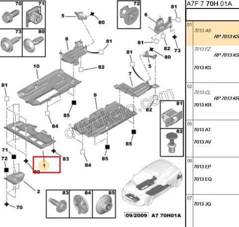 Peugeot 207 Yağ Karteri Muhafazası Plastik