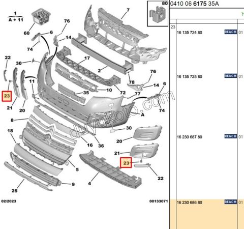 Ön Park Sensörü Çerçeve Takımı PRT3