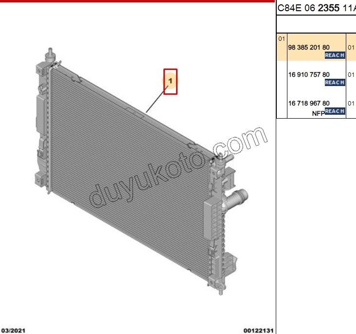 Motor Su Radyatörü 1.5HDİ Euro6 C5AIR