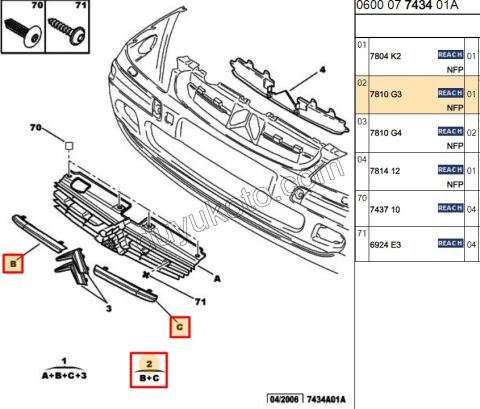 Ön Panjur Armasıı Krom Takım C51