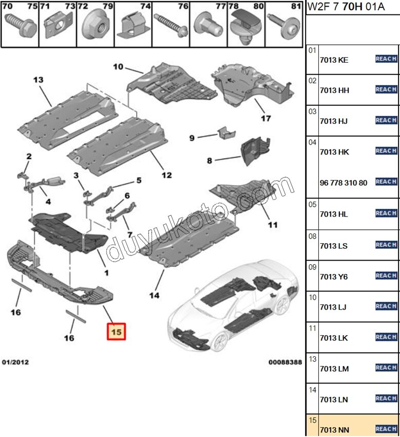 MUHAFAZA ON TAMPON ALT P5081