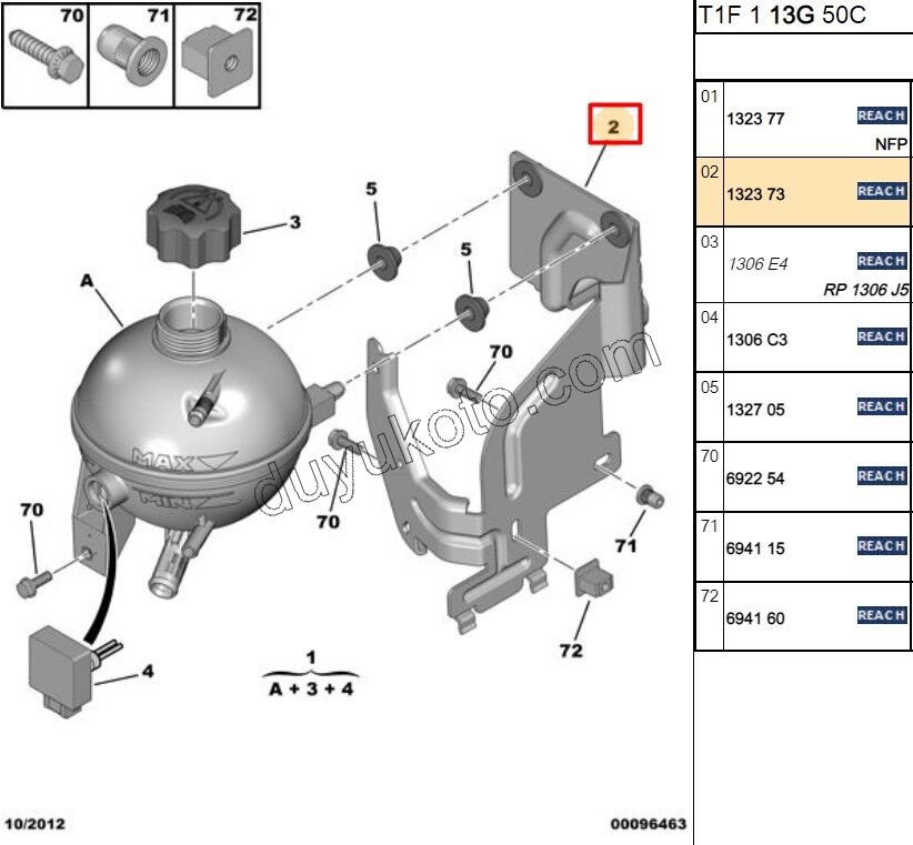 AYAK SAC RADYATOR EK DEPO BAGLANTI P206