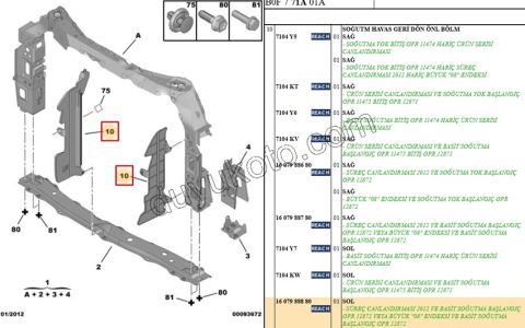 HAVA YONLENDIRICI PLASTIK RADYATOR DAVLUMBAZ YAN L P107