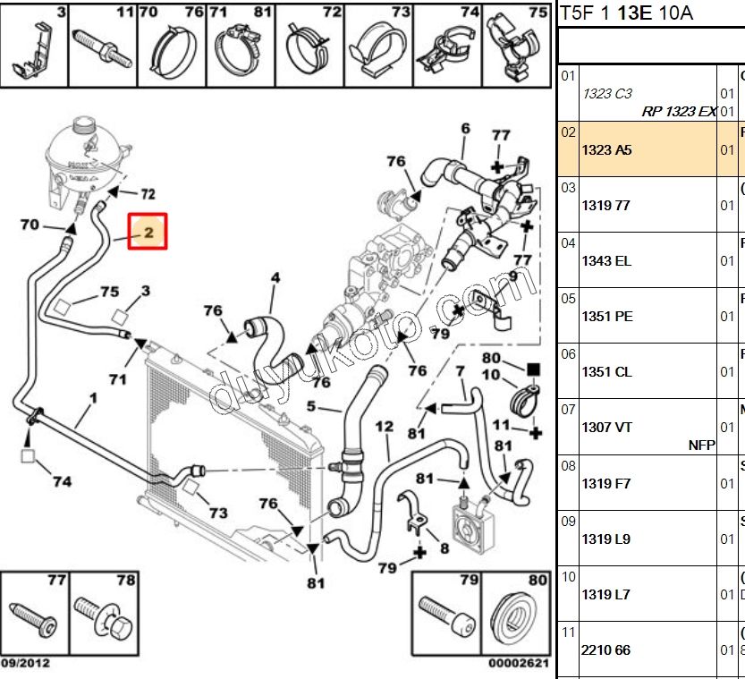 Radyatör ile Ek Depo Arası Hortum P307 1.6İ 16V Benzinli