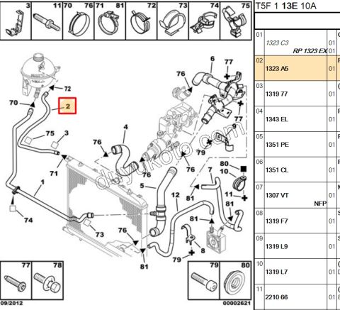 Radyatör ile Ek Depo Arası Hortum P307 1.6İ 16V Benzinli
