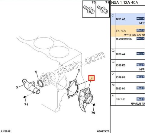 Devirdaim Su Pompası XU10J4RS XU7JP