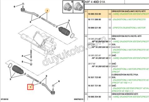 Rot Mili Sağ/Sol P2081 P20081 CCT INCE 14MM