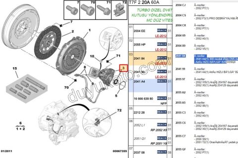 Debriyaj Rulmanı ( Bilyası ) MCP 1.6HDİ Euro4 EURO4