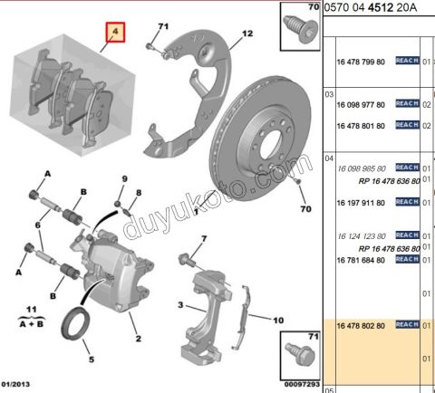 2019> Partner Rifter Berlingo Combo Doblo Proace City Fren Balatası Ön BYK P3083 P30082 P5082 P50082 C5AIR DS7 P408