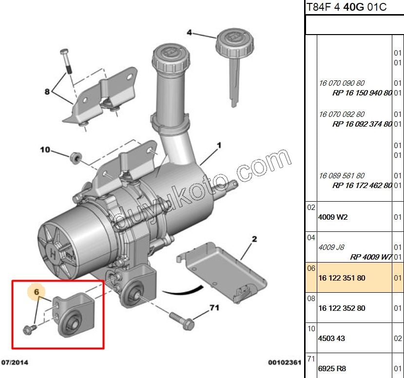 Direksiyon Pompası Bağlantı Ayağı P30081 P50081 C4