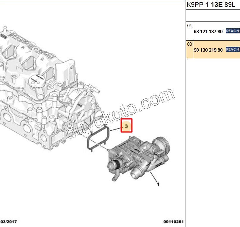 CONTA TERMOSTAT 1.5HDİ Euro6