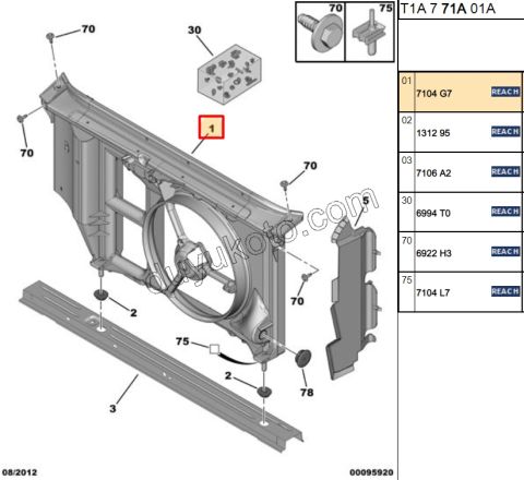 Fan Motoru Davlumbazı ( Ön Panel) P206 Klimasız (ON PANEL)