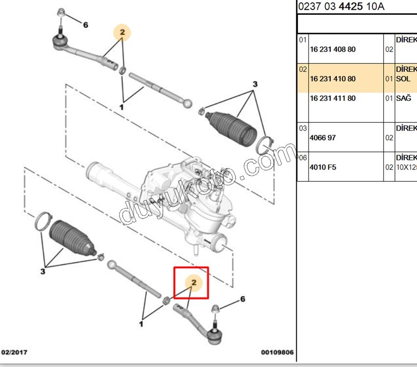 Sol Rot Başı C34 2010> B618