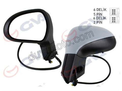 Peugeot 207 Dikiz Aynası Sol Kapak Astarlı Sinyalli 2006/2009