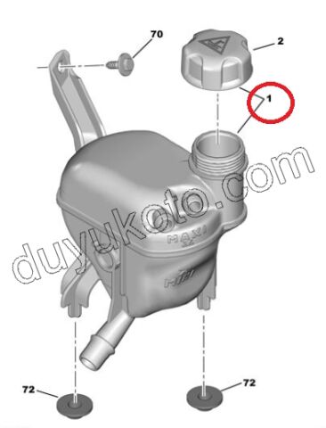 Radyatör Ek Depo P5081 C53 1.6HDİ Euro5 2.0HDI 8V (Kapaklı)