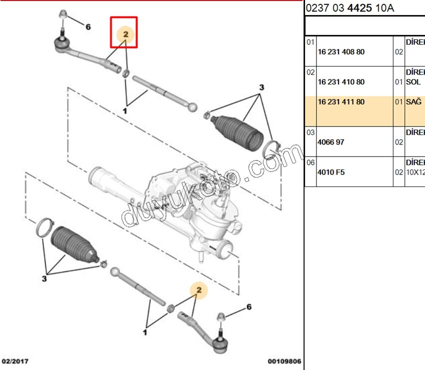 Rot Başı Sağ C34 2010> B618