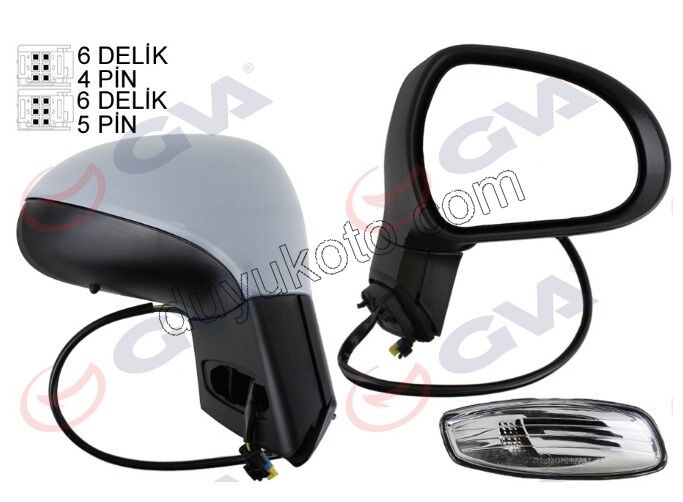 Peugeot 207 Dikiz Aynası Sağ Kapaklı ISI SENS+ 2006/2009