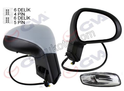 Peugeot 207 Dikiz Aynası Sağ Kapaklı ISI SENS+ 2006/2009