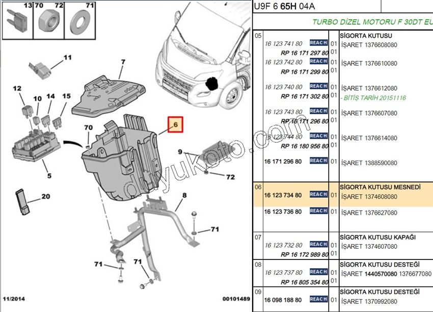 KAPAK SIGORTA KUTU ALT KAZAN BXR3MQ
