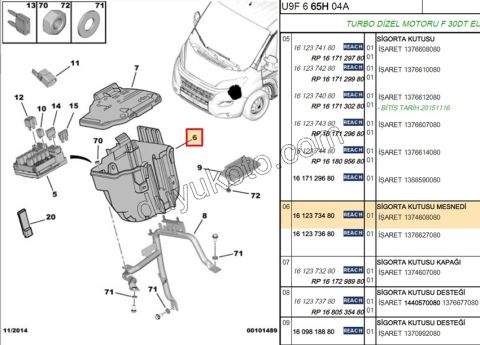 KAPAK SIGORTA KUTU ALT KAZAN BXR3MQ