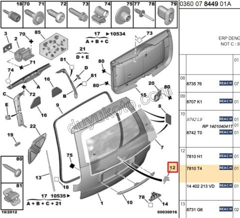 ARMA CAVUS BAGAJ C8 2007>