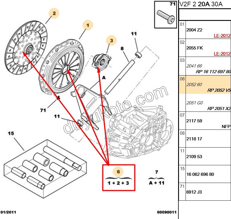 Debriyaj Seti P406 P607 P807 DW12TED4 (OYNAR VOLAN ICIN) KIT