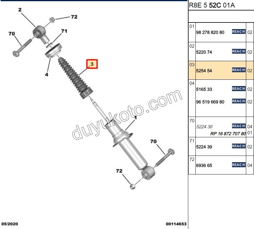 Arka Amortisör Toz Körüğü P5082