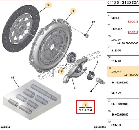 Debriyaj Seti 1.6HDİ Euro4 Rulmanlı (+ 0532.Q4)