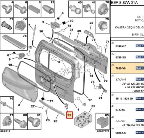 ARMA ASLAN BAGAJ KAPAK PRT3 10CM