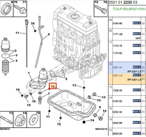 Motor Yağı Karteri TU3A ET3J4 ENO